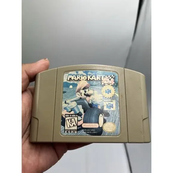 Nintendo 64 Mario Kart 64 (1996) N64 Authentic Cartridge TESTED Working Video Games